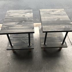 Rustic End/ Side Table 2 Pieces