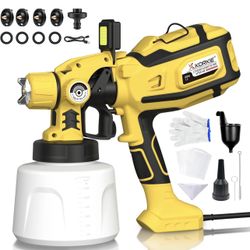 Pulverizador de pintura HVLP de 1250 W con 5 boquillas y 3 patrones de pulverización, control de flujo ajustable, contenedor de 47.3 fl oz y herramien