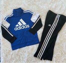 Adidas Boys Blue & Black Track Jacket & Pants Set