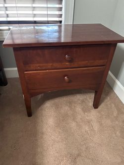 Solid wood end table