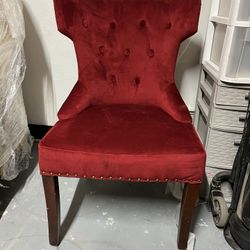 Pier 1 Imports Red Velvet Chair