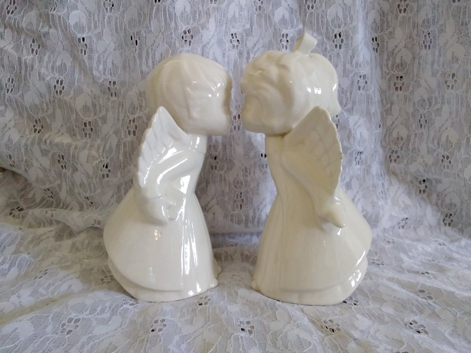 Kissing Ceramic Angels