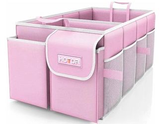 Trunk Organizer for Car and SUV - Medium -Capacity Car Organizer with Multiple Compartments, Foldable Car Organization for Car Accessories, Tools, Sun