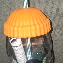 Starbucks Peanuts Snoopy Glass Cold Cup 20oz Pumpkin 2026 NEW