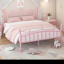 Full Size Pink Princess Bedframe 