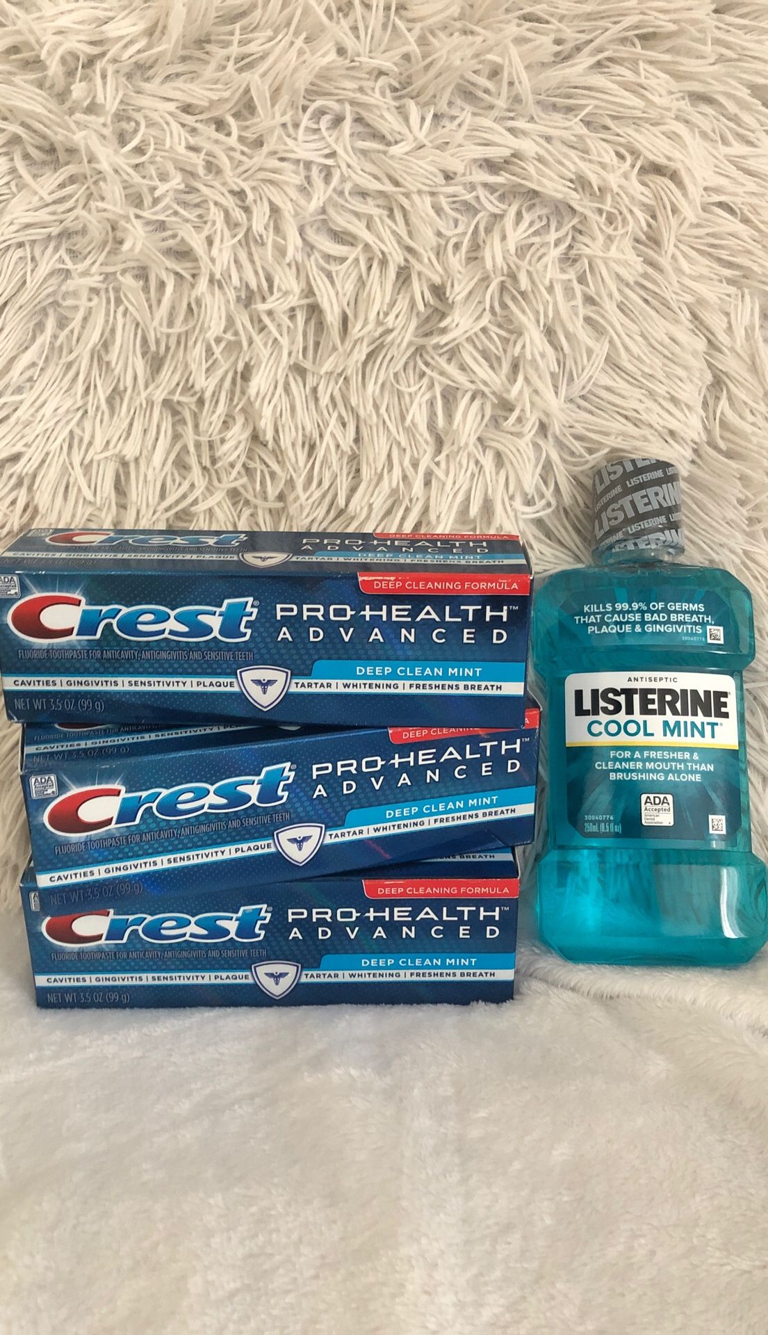 Crest Pro Health Toothpaste & Listerine BUNDLE