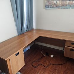 Office Desk  2 Drawer, One Cabinet