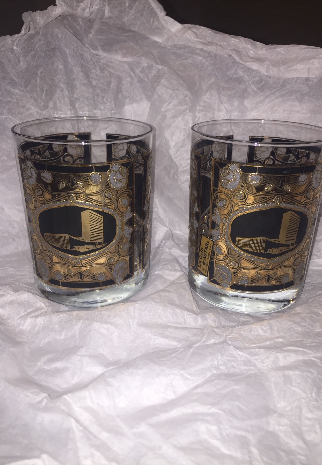 Whisky glasses - 22k Gold