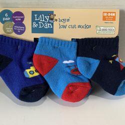 NEW Toddler Boys’ Low Cut Socks 6 Pack (Very Good Quality)