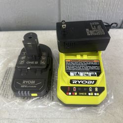 Ryobi ONE+ 18V 2.0 Ah Lithium-Ion Battery & Charger