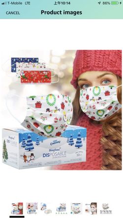 Christmas face mask 50 pc