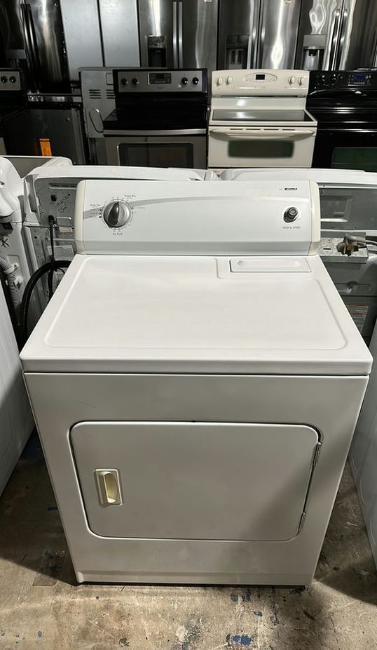 White Kenmore Dryer with AutoDry Feature