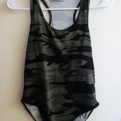 Zenana Camo Bodysuit Size Medium