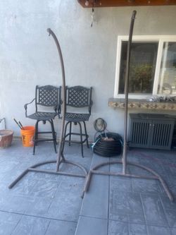 U shape egg chair stand set