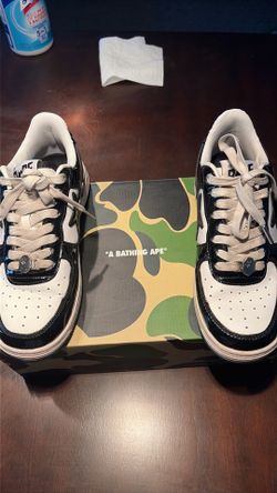 A bathing ape bape sta white black bapes