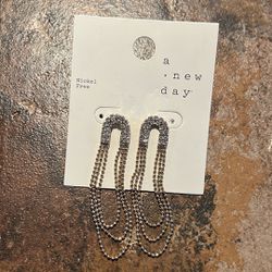 A New Day Gold Dangle Chain Earrings 