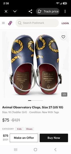 Animal observatory clogs size 30