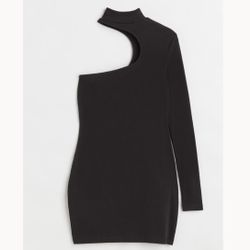 H&M Ribbed One-shoulder Dress