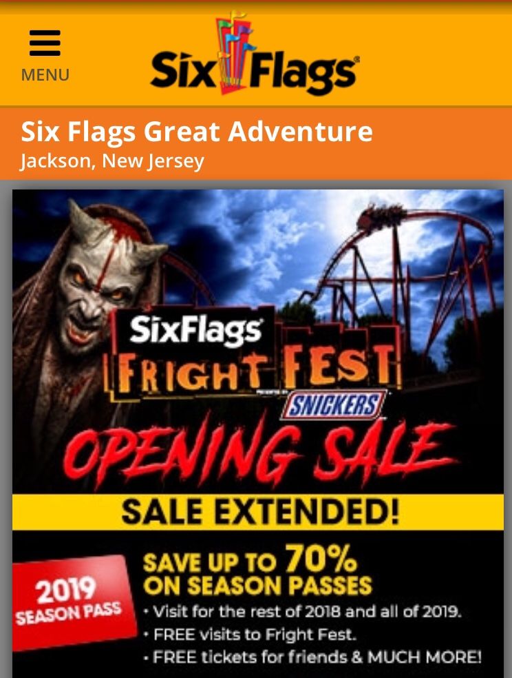 Six Flags Great Adventure Discounted Tickets