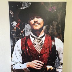 Doc Holliday 36x48 Wall Hanging Canvas Print "Say When" 