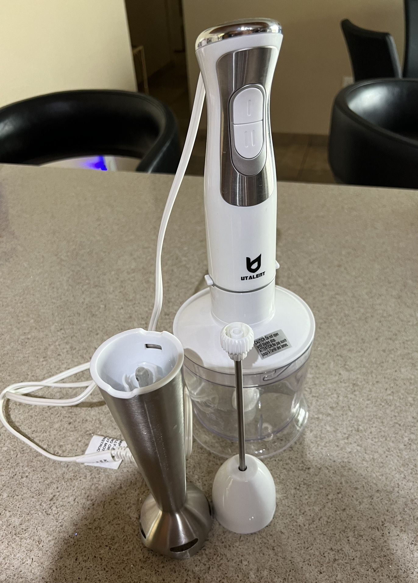 Immersion Hand Blender, UTALENT 5-in-1 8-Speed Stick Blender with 500ml  Food Grinder, BPA-Free, 600ml Container for Sale in Santee, CA - OfferUp