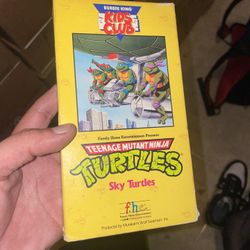 TMNT Teenage Mutant Ninja Turtles Sky Turtles VHS 1990 Burger King Kids Club