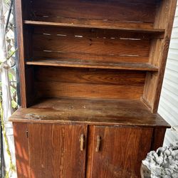 2 pc old hutch 