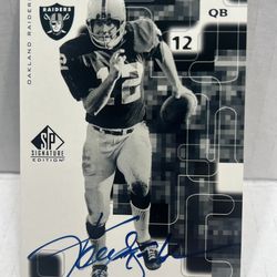 Raiders autograph card