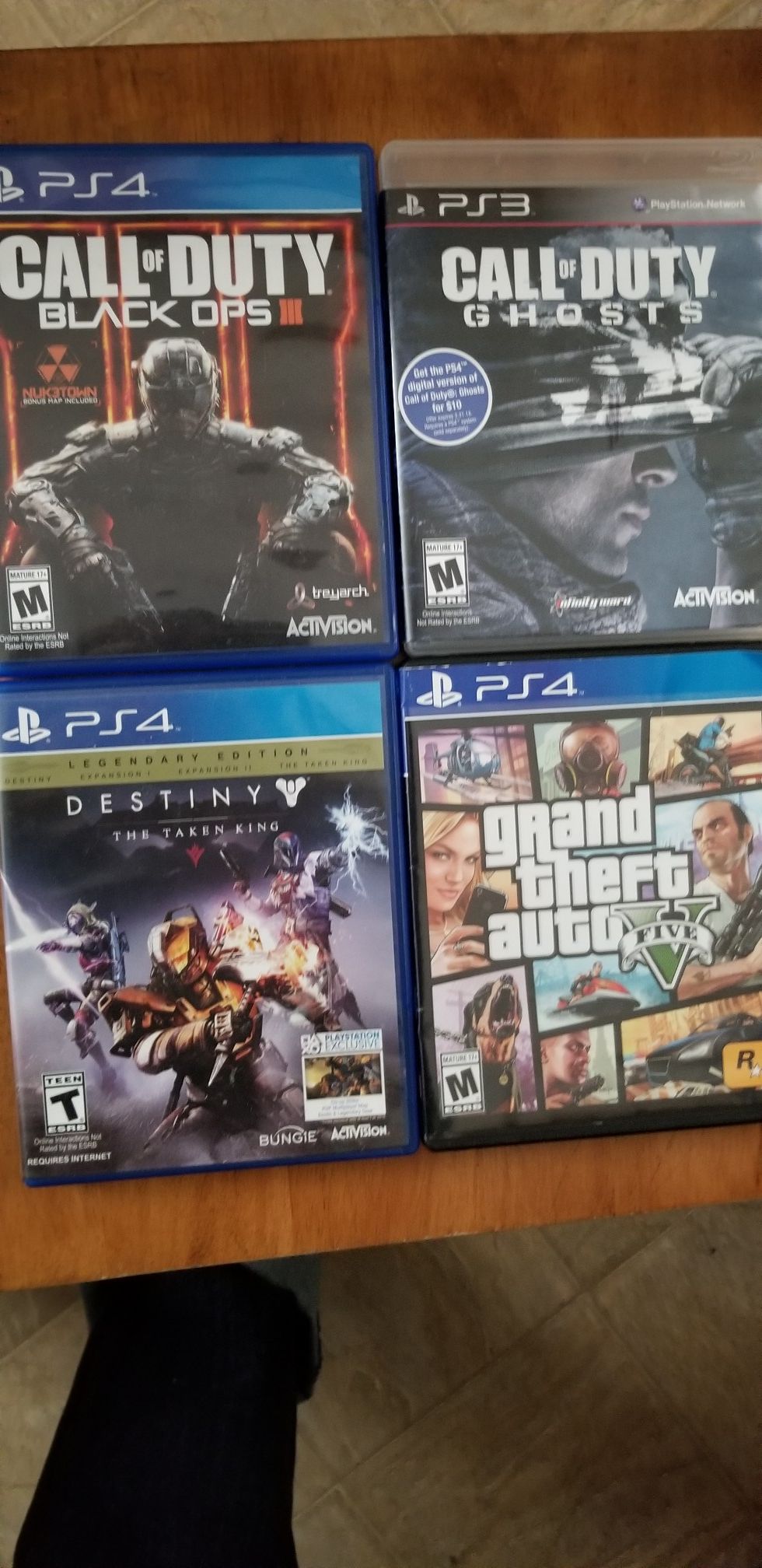 Ps4 games and ps3 game