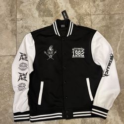 Rare New Hot Topic Metallica Icon Varsity Letterman Men's Jacket  Size XL
