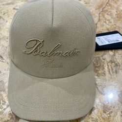 Balmain Men’s Signature Cotton Cap Sable Brand New!! Authentic!!