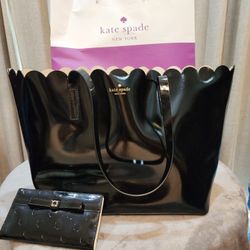 Black Kate Spade Bag And Wallet 
