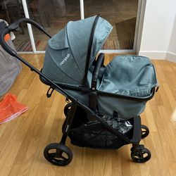 Mompush Wiz 2-in-1 Baby Stroller – Bassinet + Reversible Seat (Model T629)