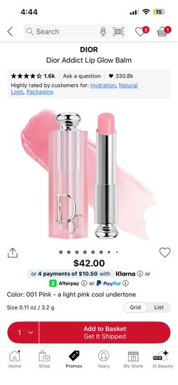 Dior Addict Lip Glow Balm in Color 001 Pink