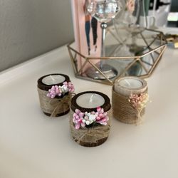 3 Reusable Candle Holder 