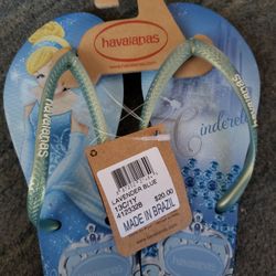 Brand NEW HAVAIANAS CINDERELLA Sandals Sz 13C/ 1Y Toddler Girls 