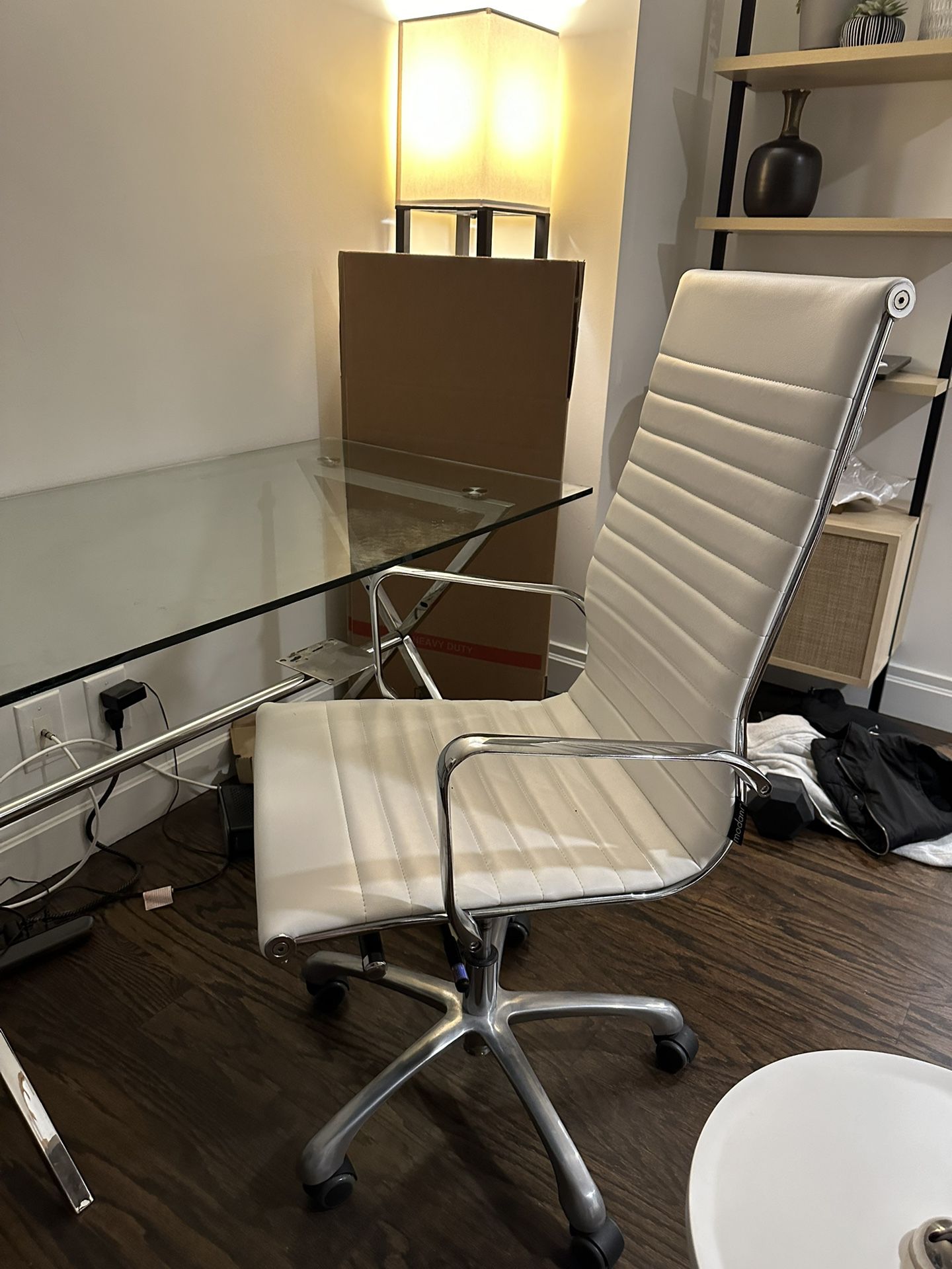 Glass Desk And Office Chair