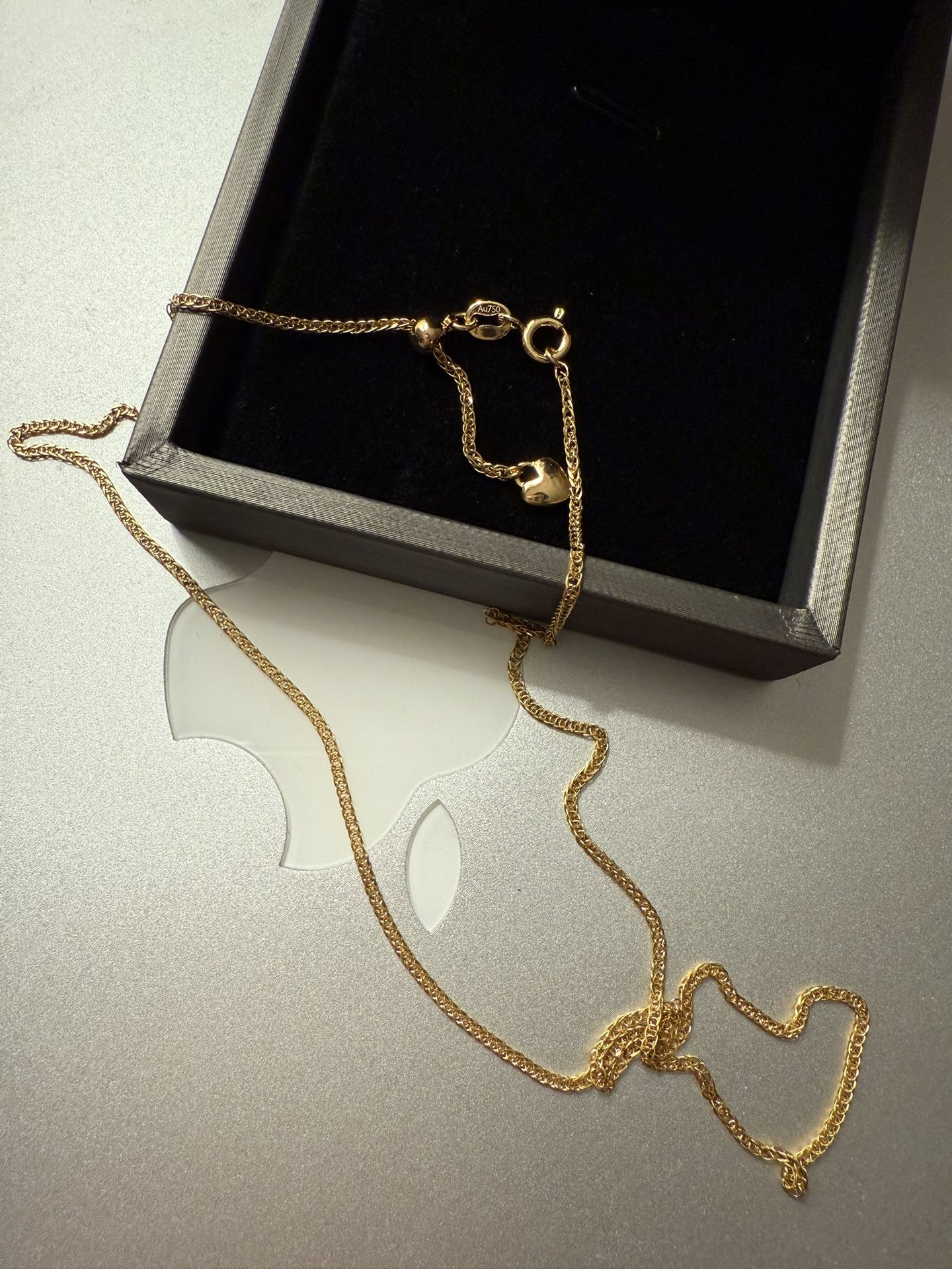 18K Yellow Solid Gold Necklace  / 18”