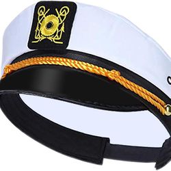 Captain Sailor Hats for Women Men Adjustable Boat Yacht Halloween Party Gag