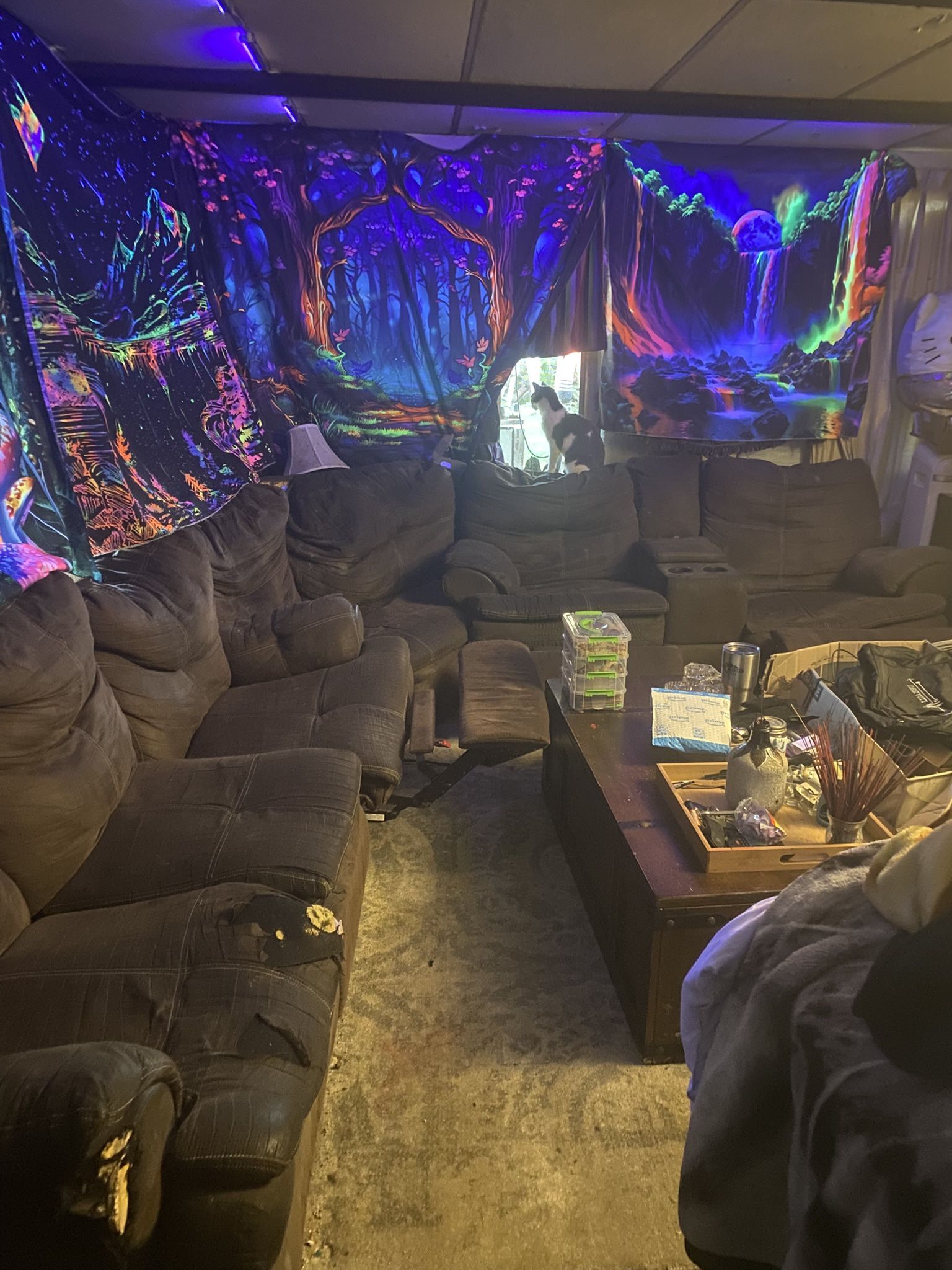 FREE Brown Large Sectional Couch Seat 6 Or More