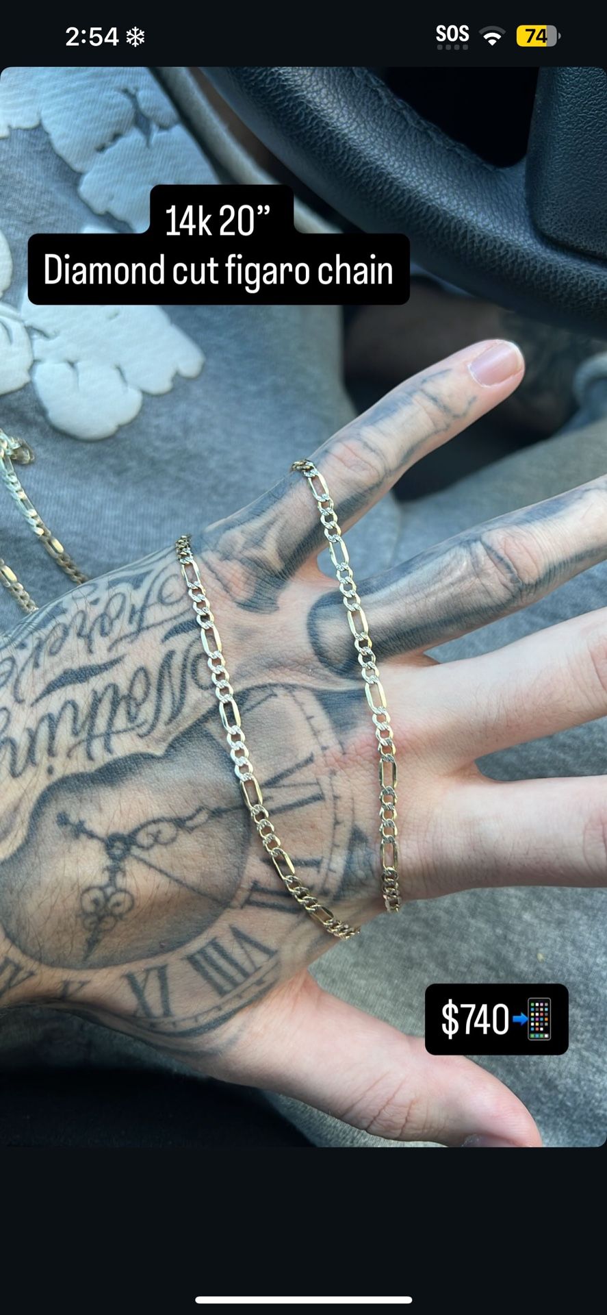 14kt Gold Figaro Chain