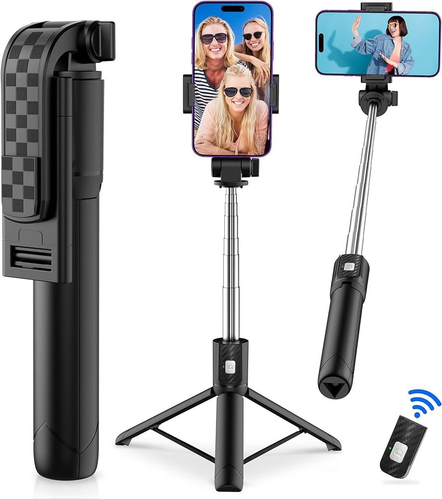 Phone Tripod Selfie Stick Tripod for iphone,Bluetooth Remote Selfie Stick Compatible with iPhone, GoPro, Samsung, Android