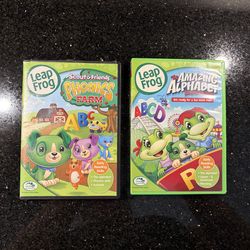 2 LeapFrog Early Reading Skills DVDs Phonics Farm & Amazing Alphabet