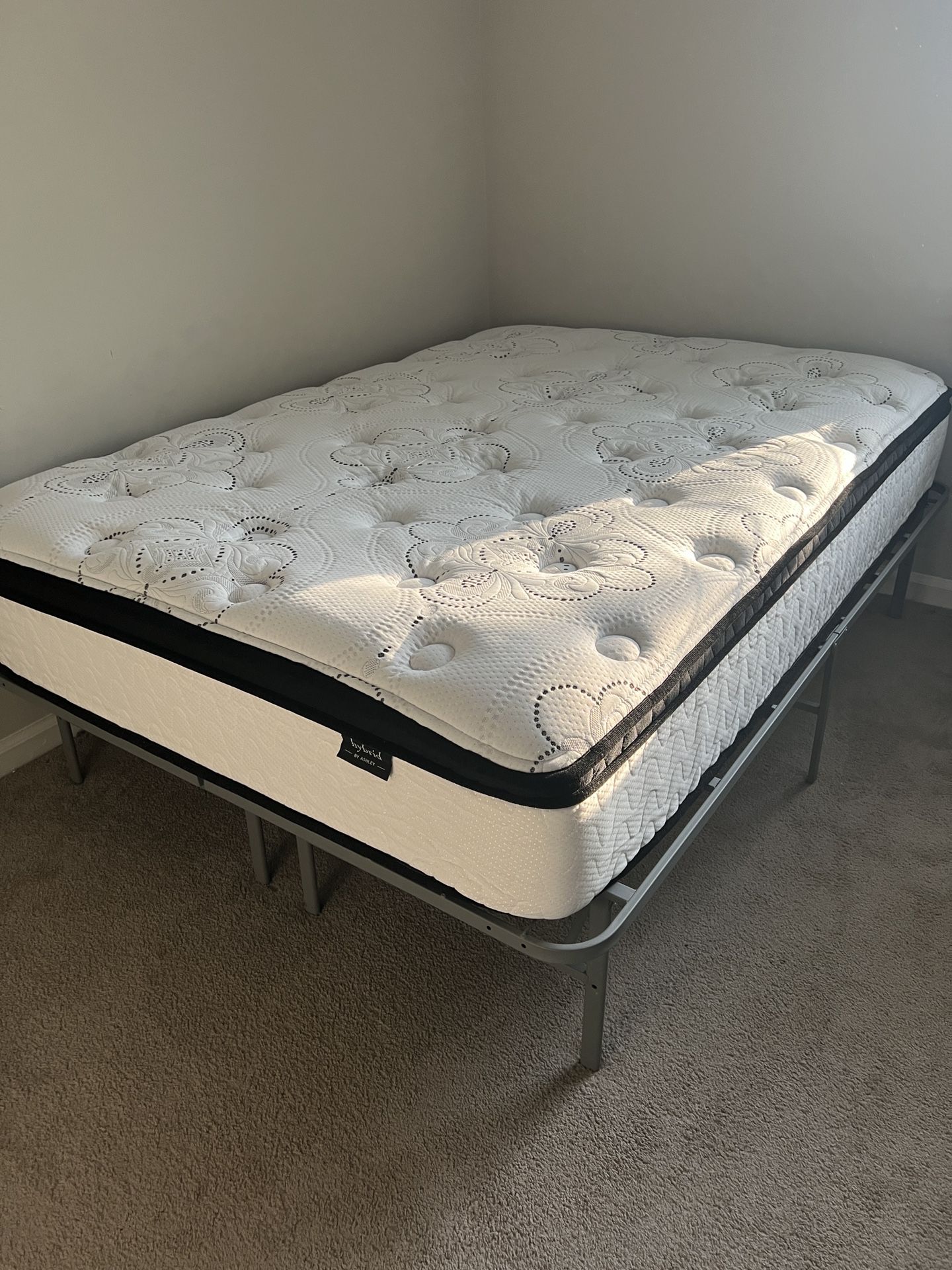 Full Size Mattress with Bed Frame/Metal Boxspring Combo From Ashley Furniture