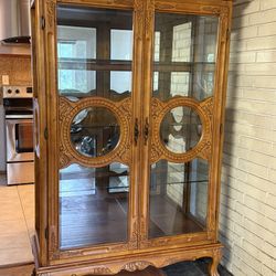 Solid Wood Display Cabinet