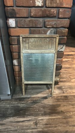 Antique Howard wooden ware washboard