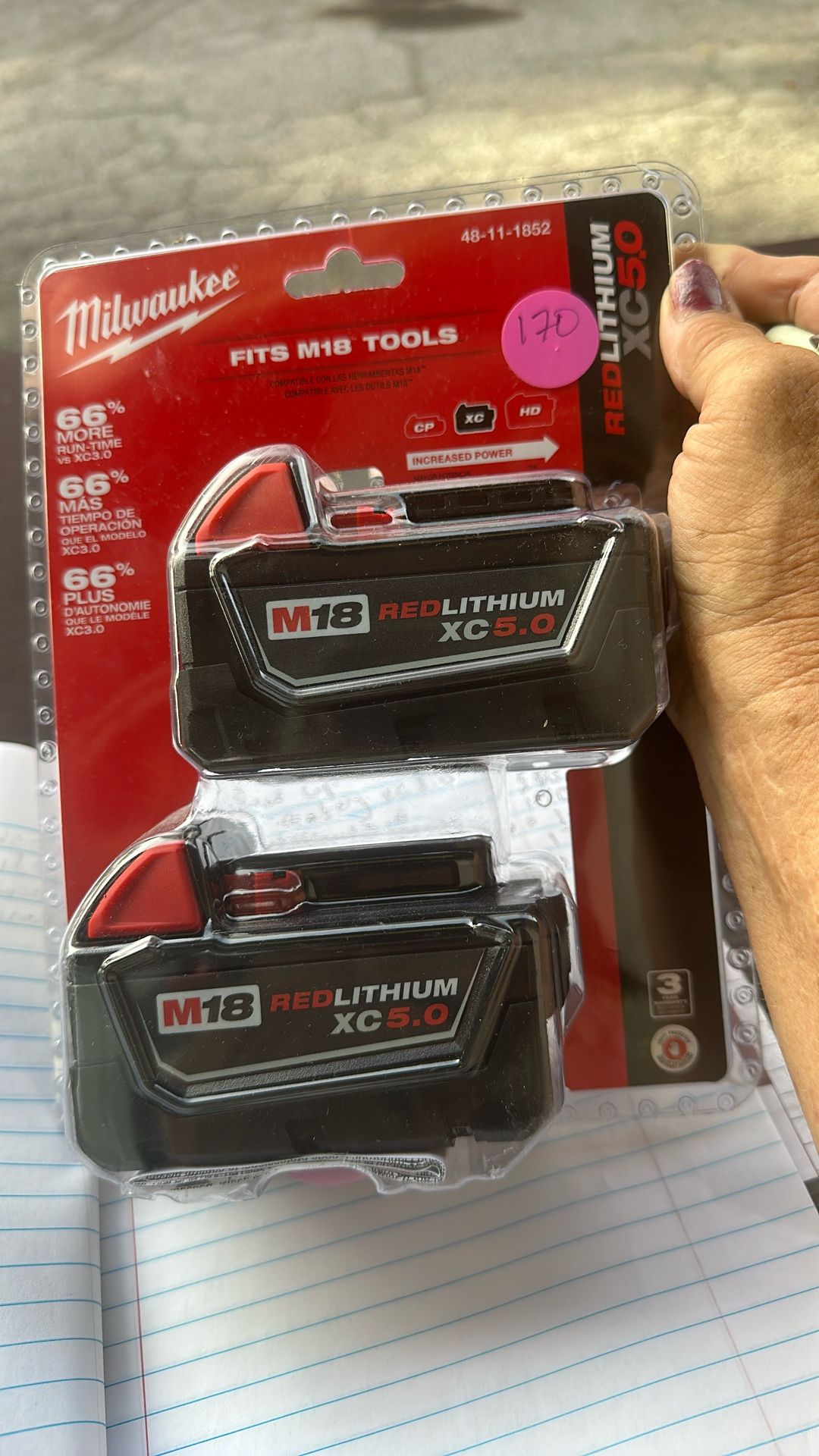 Milwaukee Red Lithium Xc 5.0 2 PAC