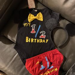 Mickey 1/2 Birthday Outfit For Boy