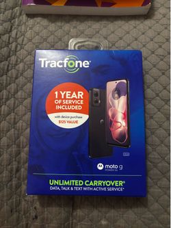 Tracfone Moto G Power 2024, 5G, 128GB, Black, Includes 1 Year $125 Service Plan