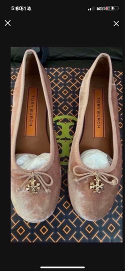 Tory Burch Sz Women's Charm Blush Ballet Slip-on SIZE 6 Shoes NEW (No Box) I do provide a Tory Burch shopping bag Pick up location in the city of pico